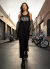 Vestido Von Dutch Canelado Midi Preto - comprar online