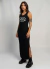 Vestido Von Dutch Canelado Midi Preto
