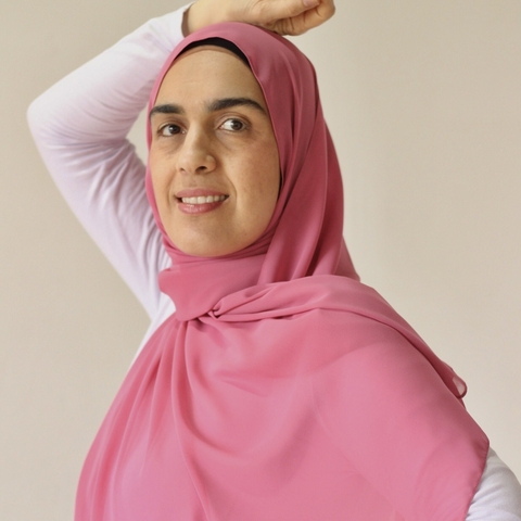 Lenço Chiffon Rosa Blush - comprar online