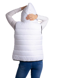 239 - Chaleco de Mujer Matelase de Bastones con Capucha - wintertex