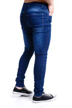 165D - Pantalón de Jean Elastizado, Localizado Marino Oscuro, en internet