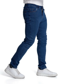 165L - Pantalón de Jean Elastizado, Azul - wintertex