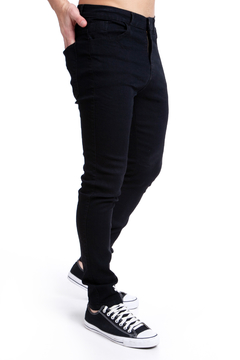 165N - Pantalón Negro de Jean Elastizado. en internet