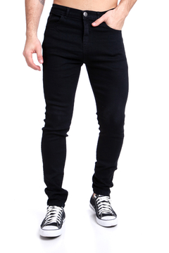 165N - Pantalón Negro de Jean Elastizado.