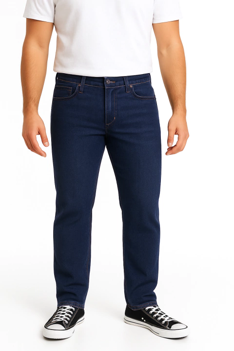 165L - Pantalón de Jean Elastizado, Azul - comprar online