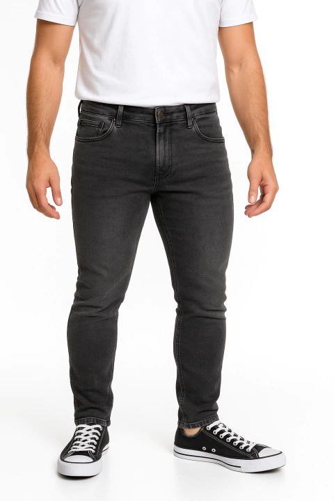 165V - Pantalón de Jean Elastizado color Negro Nevado - comprar online