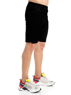 166N - Bermuda de Jean Elastizado, Negro - wintertex