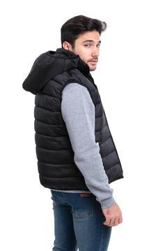 237 - Chaleco Matelase de Bastones con Capucha Desmontable - comprar online