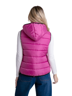 239 - Chaleco de Mujer Matelase de Bastones con Capucha - wintertex