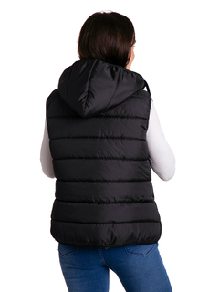 239E - Chaleco Talle Especial de Mujer Matelase de Bastones con Capucha - comprar online