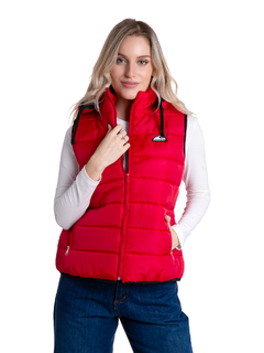 239 - Chaleco de Mujer Matelase de Bastones con Capucha - tienda online