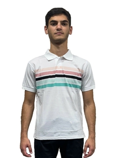 3645 - Chomba Jersey Rayada Importada Manga Corta