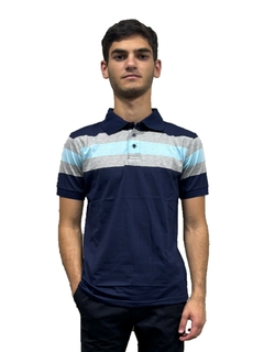 3633 - Chomba Jersey Rayada Importada Manga Corta