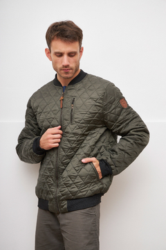 264 - Campera Bomber en Matelase de Rombos - wintertex