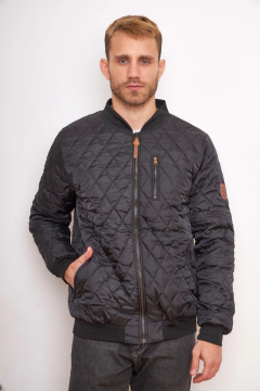 264E - Campera Talle Especial Bomber en Matelase de Rombos