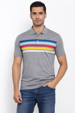 2648 - Chomba Jersey Rayada Importada Manga Corta - comprar online