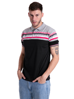 3645 - Chomba Jersey Rayada Importada Manga Corta - wintertex