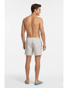 381E - Short de baño Talle Especial Estampa Hojas Microfibra Con Suspensor