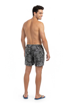 382E - Short de baño Talle Especial Estampa Flores Microfibra Con Suspensor en internet