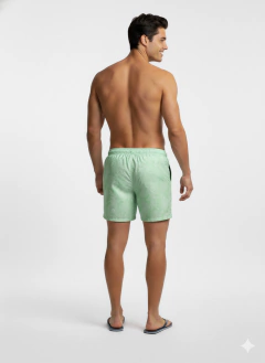 382 - Short de baño Estampado Flores Microfibra Con Suspensor en internet