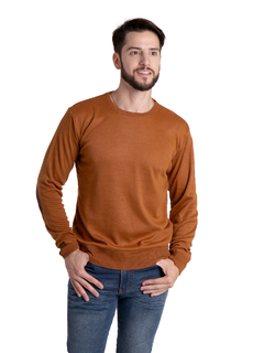 4403 - Sweater Importado de Acrílico Liso con Pitucón Cuello Redondo