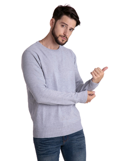 4407 - Sweater Tramado Importado de Acrílico Cuello Redondo - tienda online