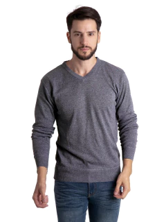 4724 - Sweater con Pitucón Cuello V Importado de Acrílico Liso - comprar online