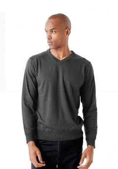 4427 - Sweater Importado de Acrílico Escote V - tienda online