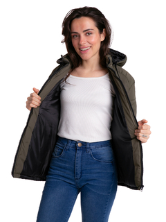 446 - Campera 3/4 de Abrigo con Capucha en internet