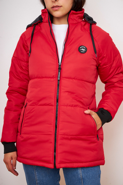 446 - Campera 3/4 de Abrigo con Capucha - tienda online