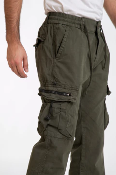 4671 - Pantalón Jogger Cargo Gabardina Importado