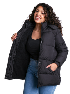 4931 - Campera Puffer de Abrigo Importada Forrada con Corderito - tienda online