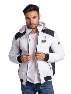 613 - Campera de Abrigo con Capucha desmontable, combinada - tienda online