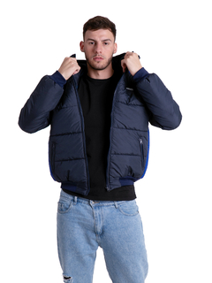 613 - Campera de Abrigo con Capucha desmontable, combinada - tienda online