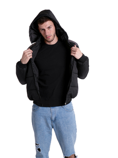 613 - Campera de Abrigo con Capucha desmontable, combinada