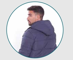 6511 - Camperon Puffer Forro Piel de Hombre Importada - comprar online