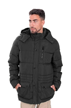 Imagen de 6511 - Camperon Puffer Forro Piel de Hombre Importada