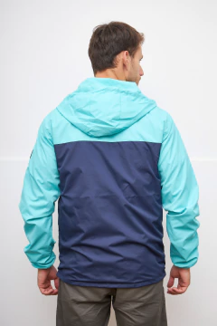 706 - Campera Running combinada en V con capucha, tipo rompevientos en internet