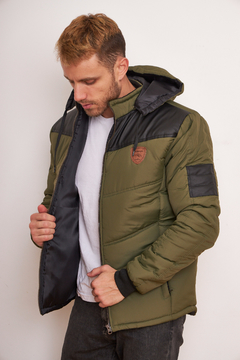 755 - Chaqueta de Abrigo, con cuerina - tienda online