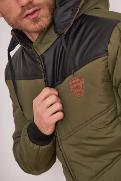 755 - Chaqueta de Abrigo, con cuerina - comprar online