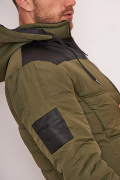 755 - Chaqueta de Abrigo, con cuerina - wintertex