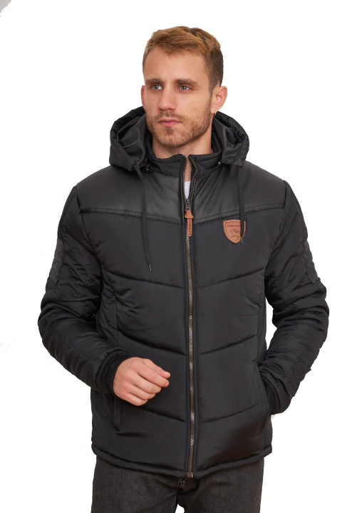 755 - Chaqueta de Abrigo, con cuerina