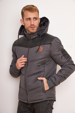 755 - Chaqueta de Abrigo, con cuerina - wintertex