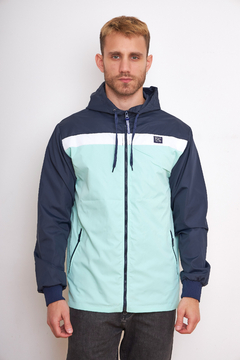 775E - Campera liviana Talle Especial combinada con capucha - comprar online