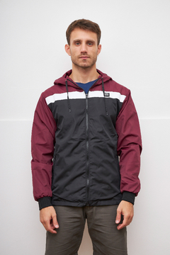 775E - Campera liviana Talle Especial combinada con capucha - comprar online