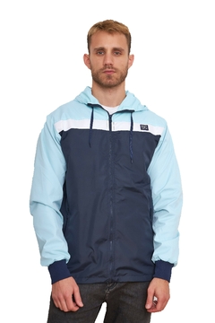 Imagen de 775E - Campera liviana Talle Especial combinada con capucha
