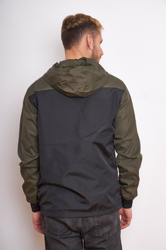 775SE - Campera liviana Talle Super Especial combinada con capucha - tienda online