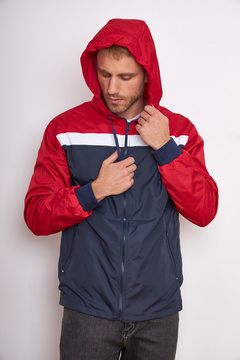775SE - Campera liviana Talle Super Especial combinada con capucha - wintertex
