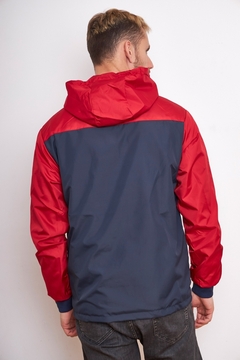 775SE - Campera liviana Talle Super Especial combinada con capucha - tienda online