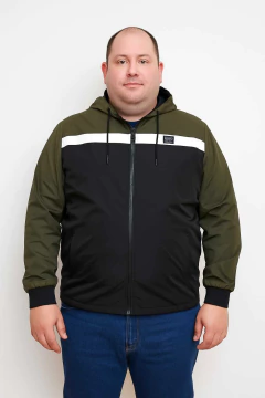 775SE - Campera liviana Talle Super Especial combinada con capucha en internet